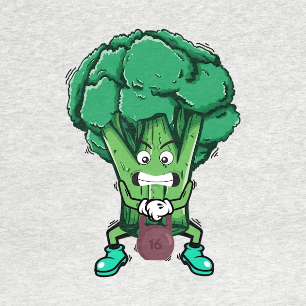 Broccoli Working Out by Perrots